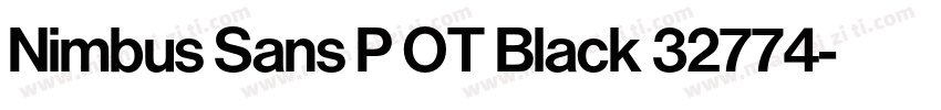 Nimbus Sans P OT Black 32774字体转换